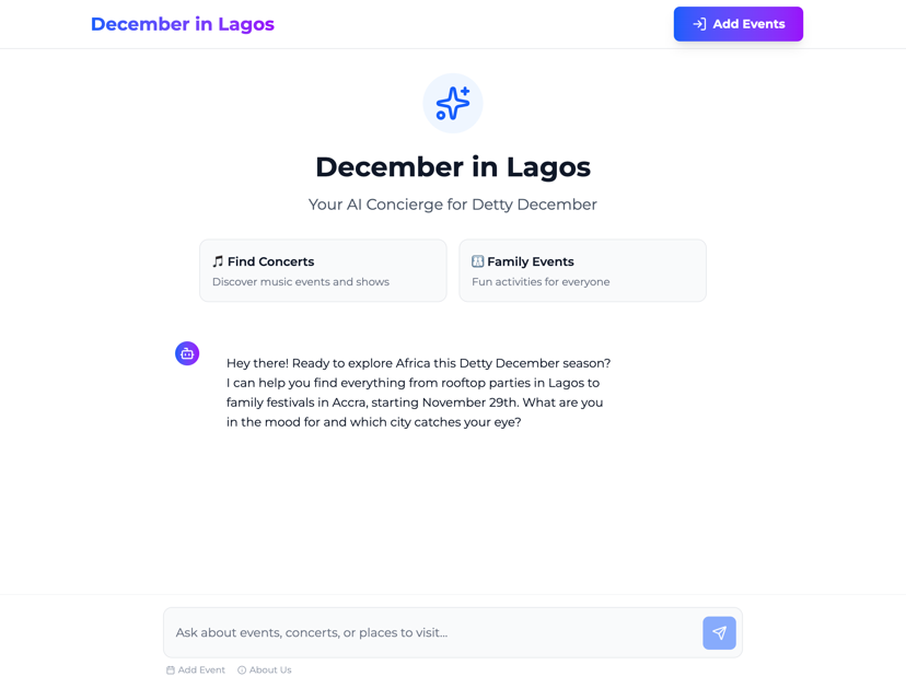December in Lagos